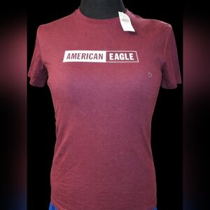 American Eagle Maroon T-Shirt